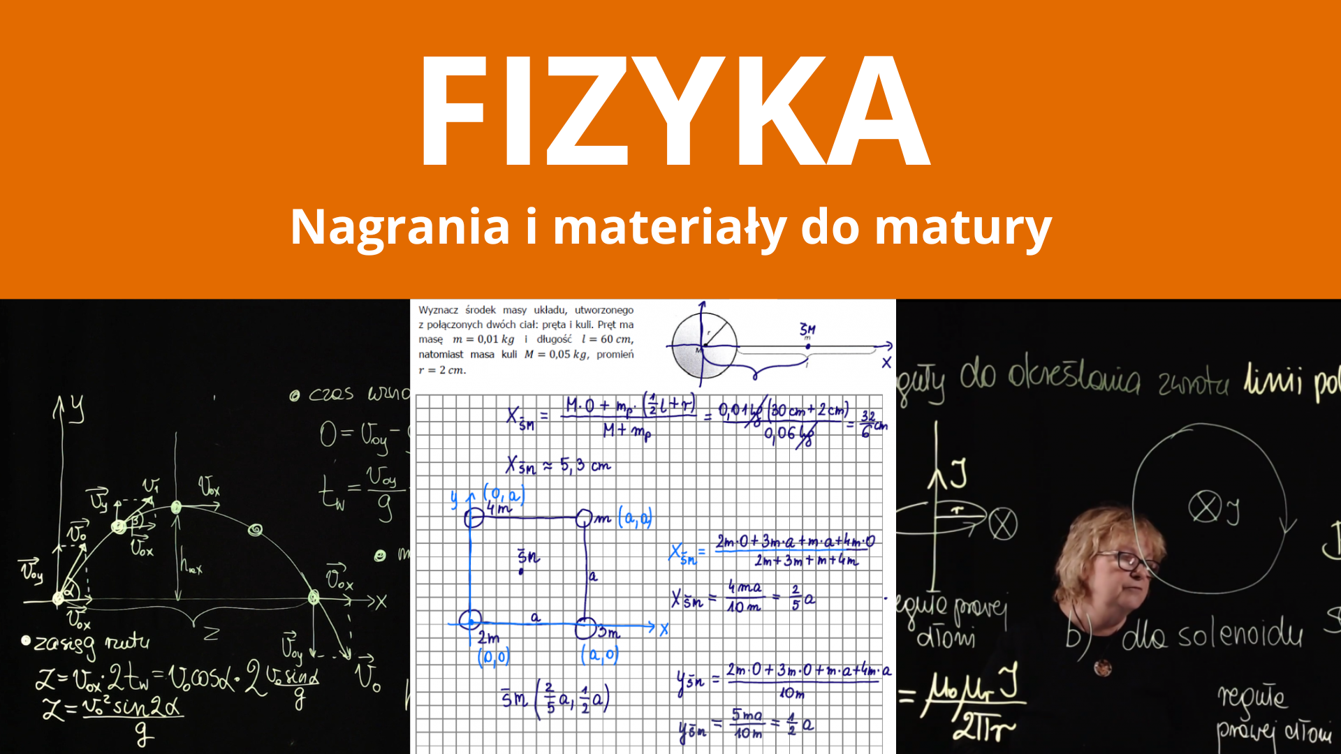 Nagrania zajęć z FIZYKI do matury 2025 <small>(edycja 2023/24)</small>